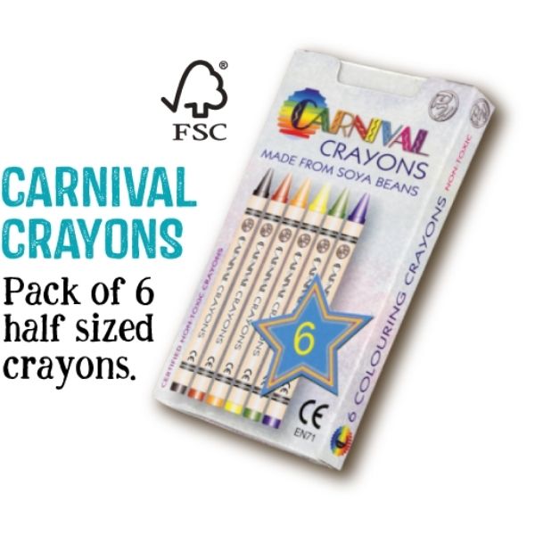 6 Carnival Crayons